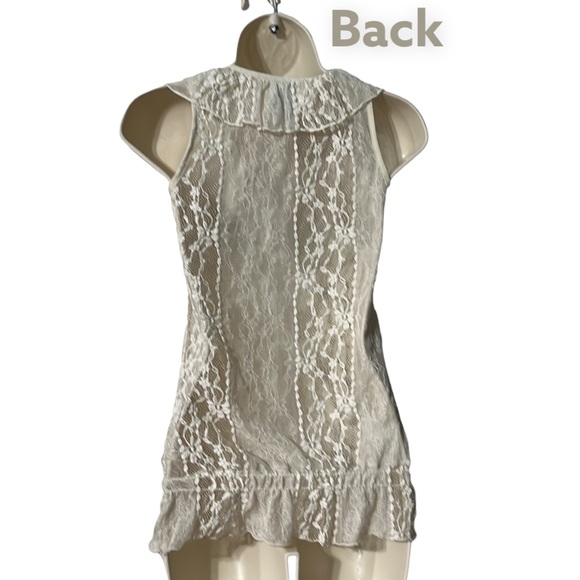 H.I.P Happening in the Present short sleeve flirty lace shirt size xs - Picture 4 of 7